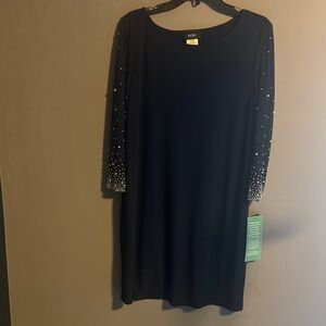 msk dresses black dress with pearls Black maxi dress with pearls, Black formal dress with pearls, Black sexy evening dress with pearls, Black formal dress with open back and slit
